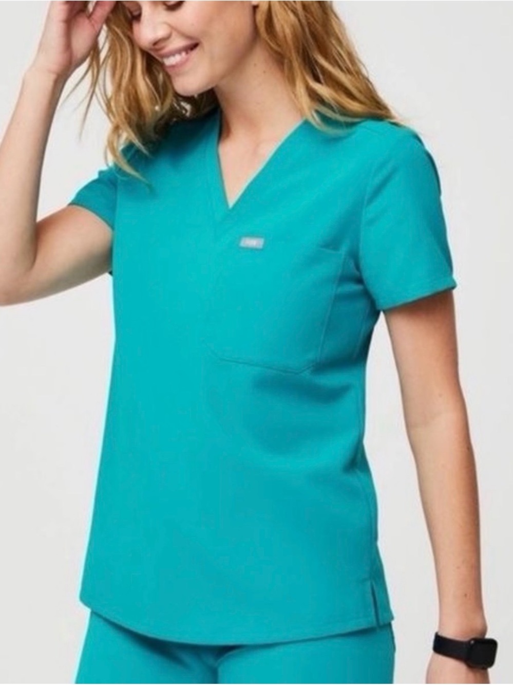LIMITED EDITION Figs Teal Catarina Scrub Top Women’s